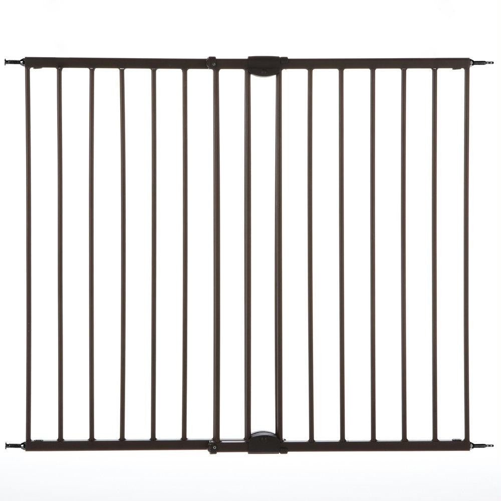 North States Easy Swing And Lock Wall Mounted Pet Gate Matte Bronze 28" - 48" X 31"