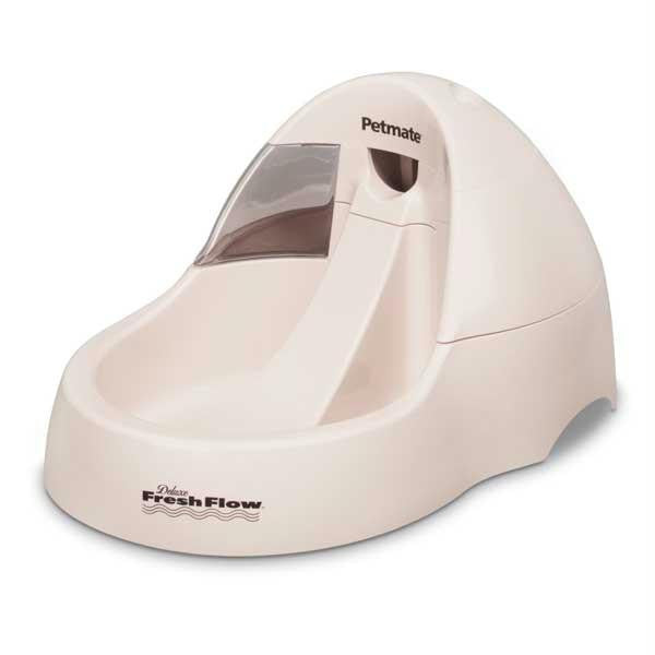 Petmate Deluxe Fresh Flow Cat Bowl 108oz Bleached Linen 14.1" X 10.1" X 7.7"