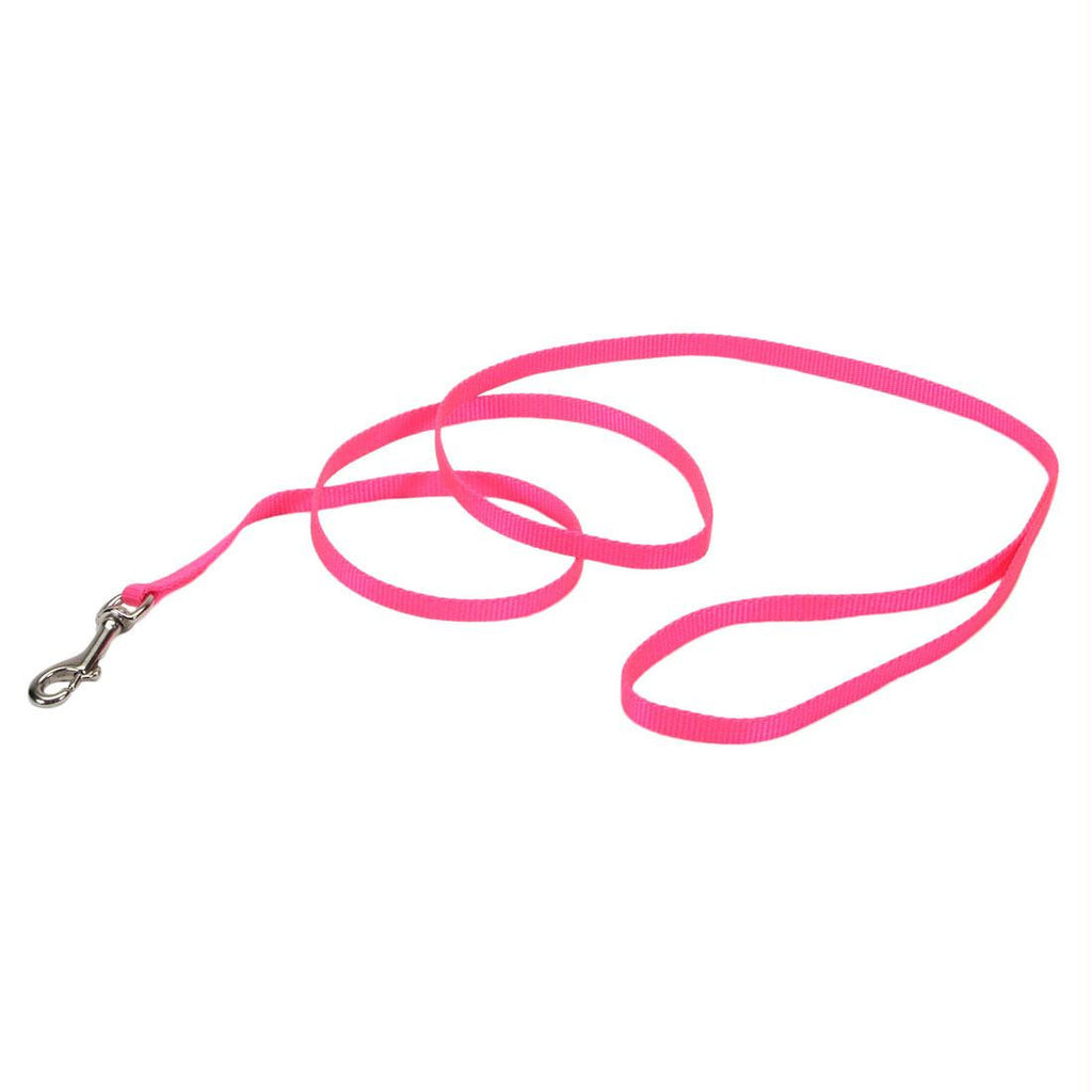 Coastal Pet Products Single-ply Nylon Dog Leash Pink 3-8" X 72"