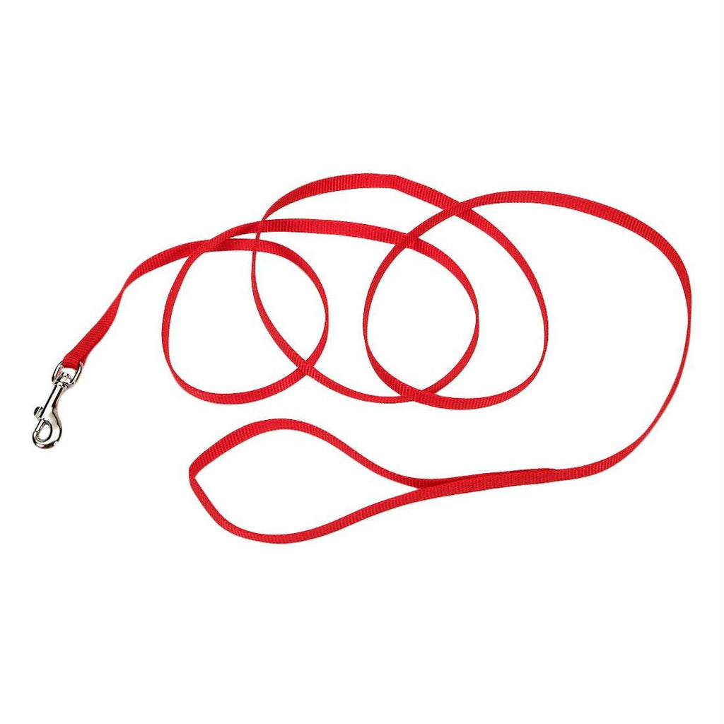 Coastal Pet Products Single-ply Nylon Dog Leash Red 3-8" X 72"