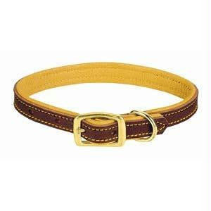 Weaver Deer Ridge Leather Dog Collar Brown Leather 5-8" X 11"