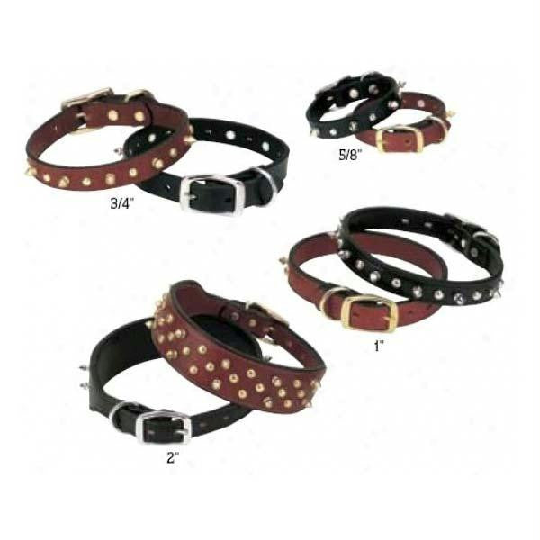 Weaver Spike's Collar Single-ply Black 3-4" X 13"