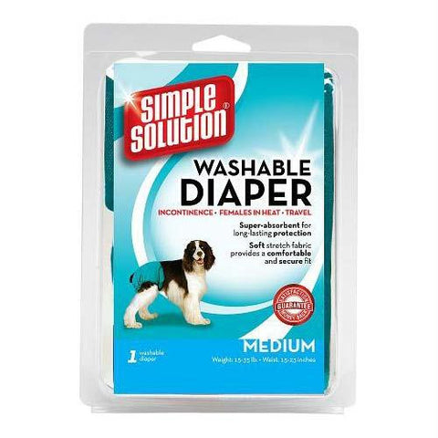 Simple Solution Washable Dog Diaper Medium Teal