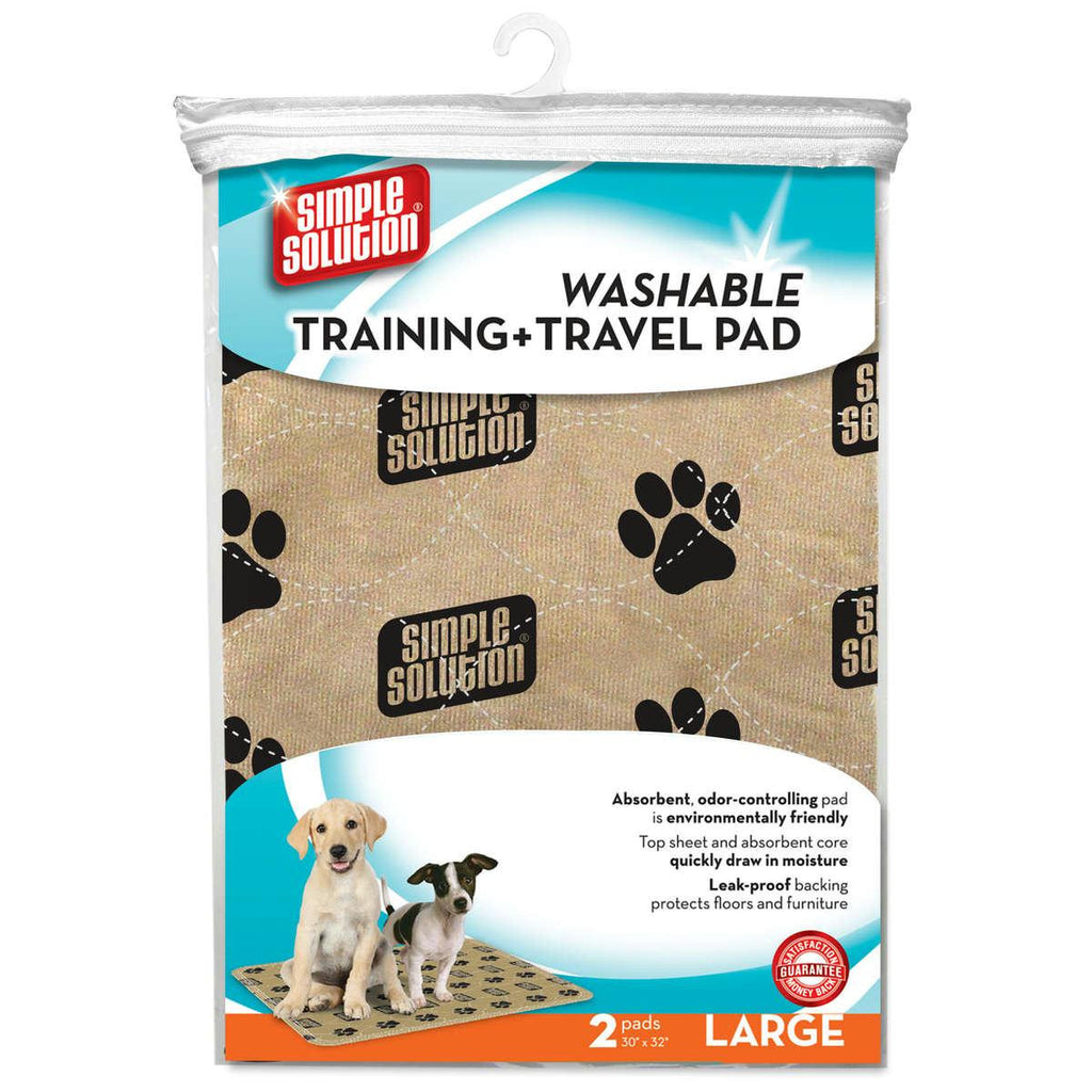 Simple Solution Washable Training And Travel Pad 2 Pack 30" X 32" X 0.1"