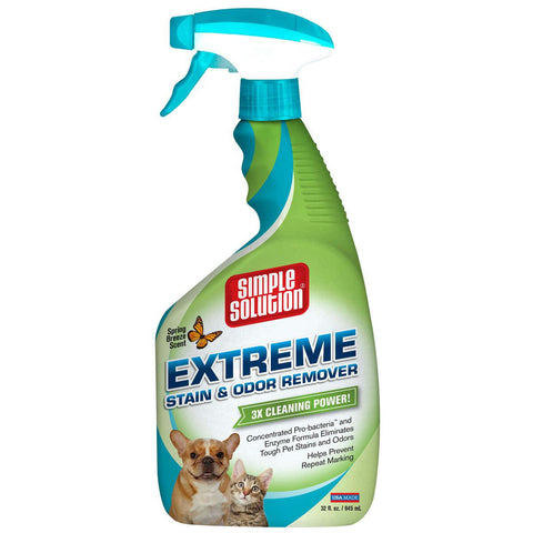 Simple Solution Extreme Spring Breeze Stain And Odor Remover 32oz 2.9" X 4.8" X 10.75"