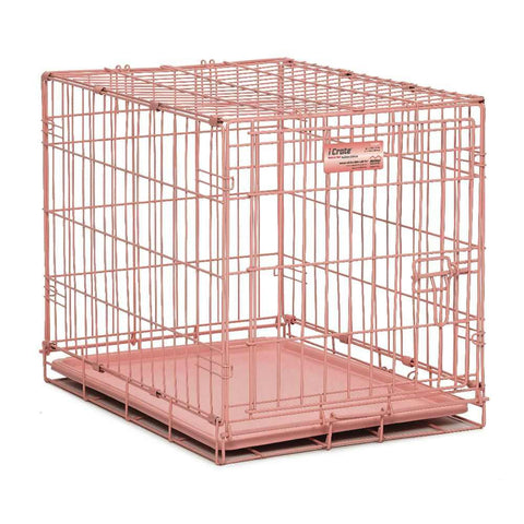 Midwest Icrate Single Door Dog Crate Pink 24" X 18" X 19"