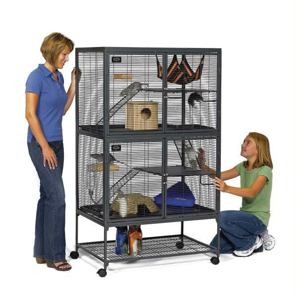 Midwest Critter Nation Double Level Pet Pen Gray 36" X 24" X 63"