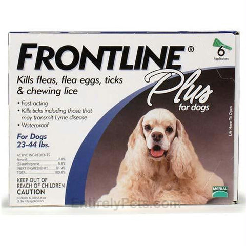 Frontline Flea Control Plus For Dogs And Puppies 23-44 Lbs 6 Pack