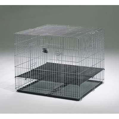 Midwest Puppy Playpen With Plastic Pan And 1-2" Floor Grid Black 36" X 36" X 30"