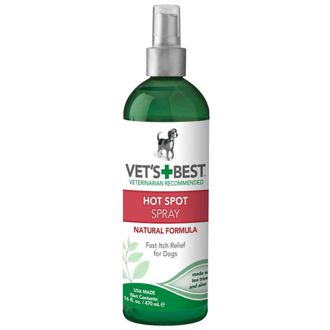 Vet's Best Hot Spot Dog Skin Care Spray 16oz Green 2.45" X 2.45" X 8"