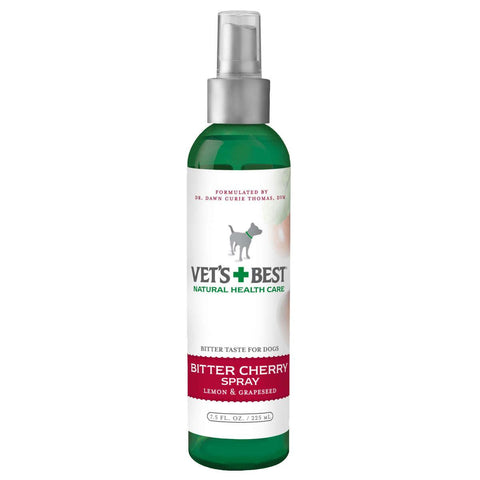 Vet's Best Bitter Cherry Dog Deterrent Spray 7.5oz Green 2" X 2" X 7.25"