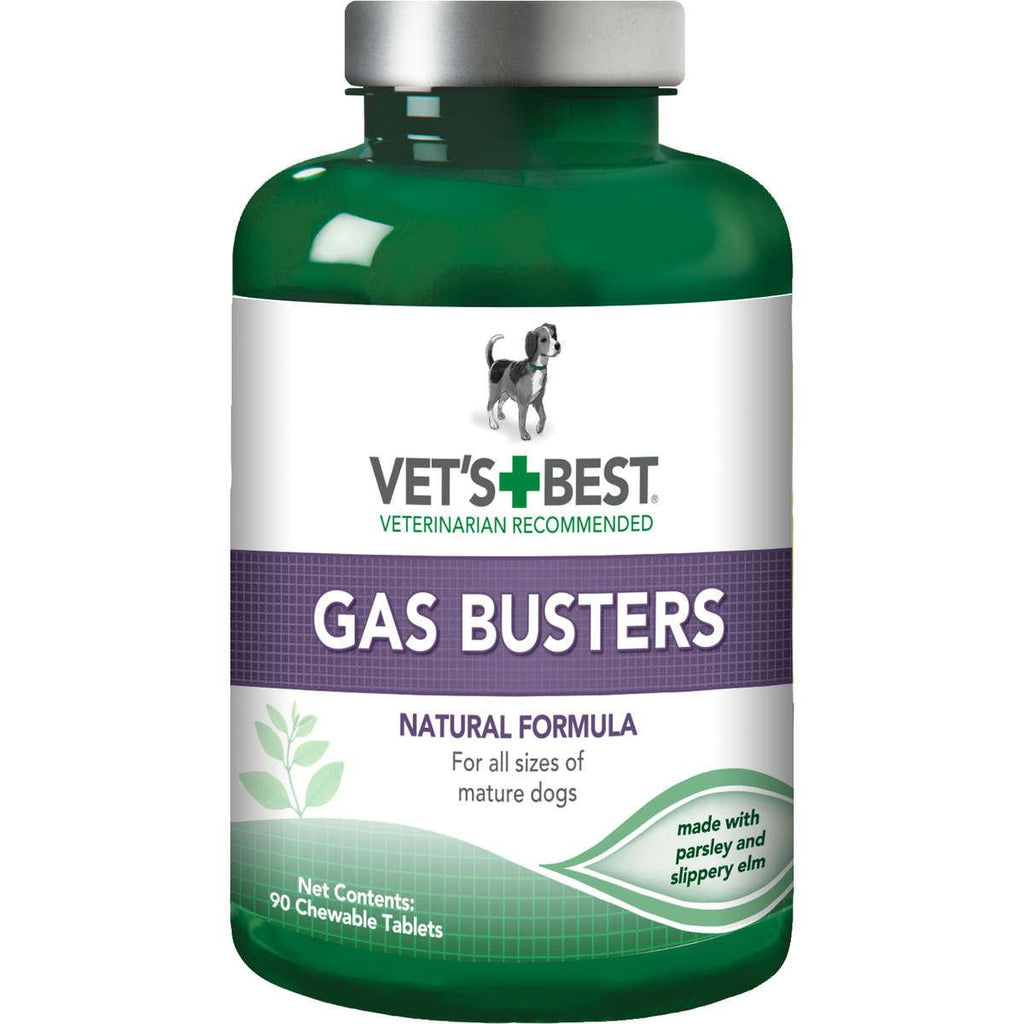 Vet's Best Dog Supplement Gas Busters 90 Tablets Green 3" X 3" X 5.75"