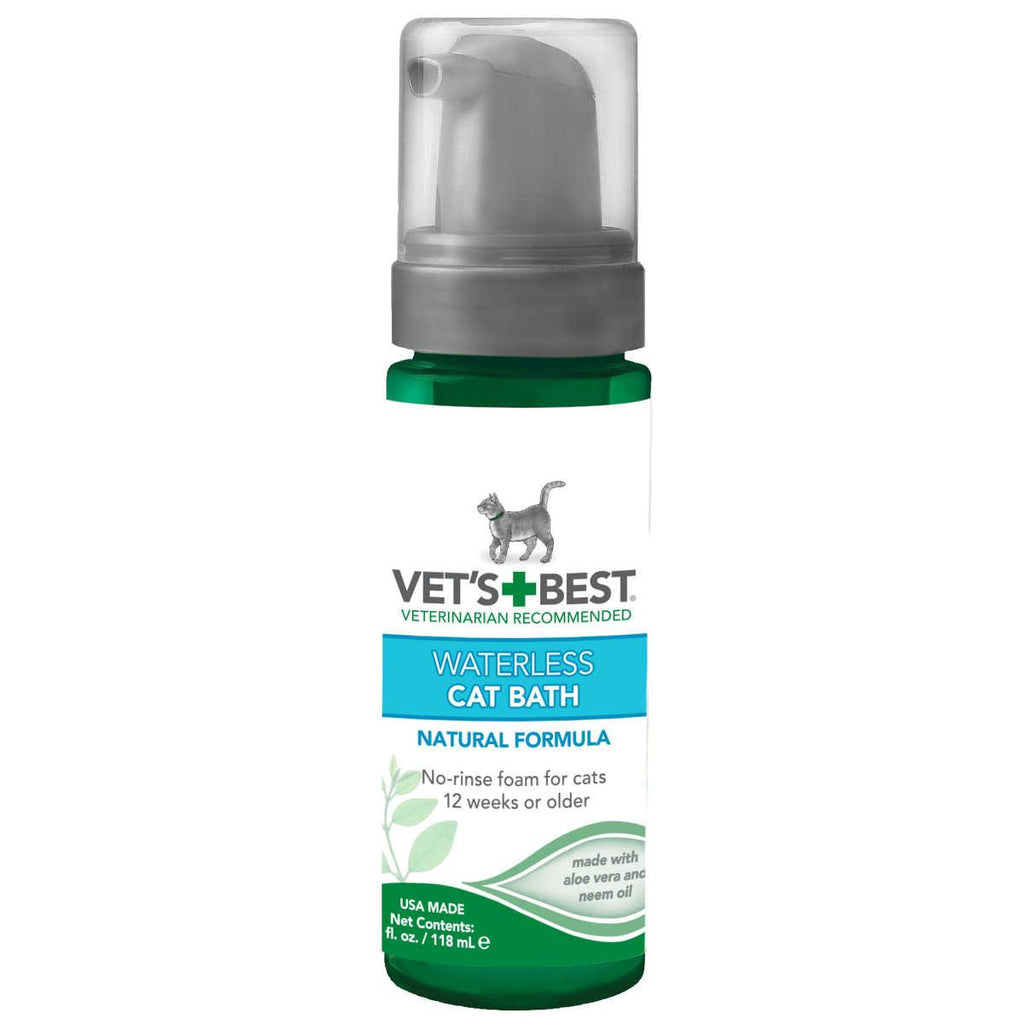 Vet's Best Waterless Cat Bath 4oz Green 1.88" X 1.88" X 6.88"