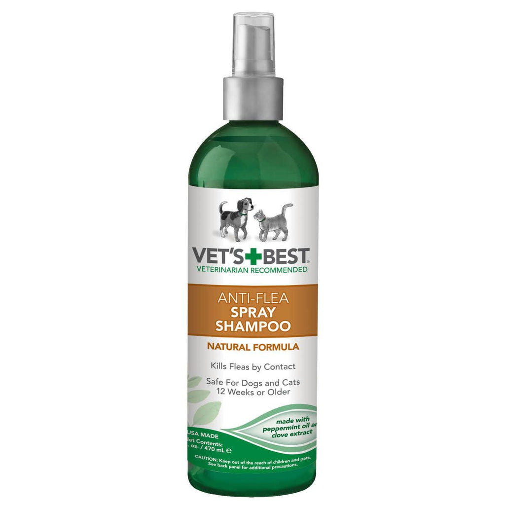 Vet's Best Pet Anti-flea Easy Spray Shampoo 16oz Green 2.38" X 2.38" X 8.75"