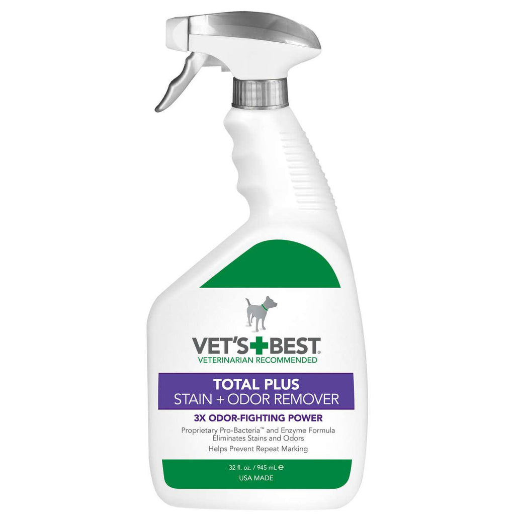 Vet's Best Pet Total Plus Stain And Odor Remover 32oz White 4.8" X 2.9" X 10.75"