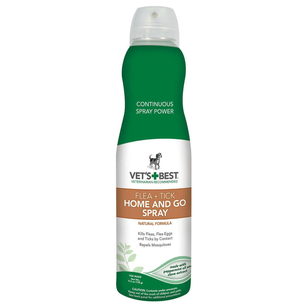 Vet's Best Dog Flea And Tick Home And Go Spray 6.3oz Green 2.09" X 2.09" X 8.75"