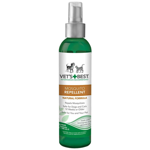 Vet's Best Pet Natural Mosquito Repellent 8oz Green 1.75" X 1.75" X 7.88"