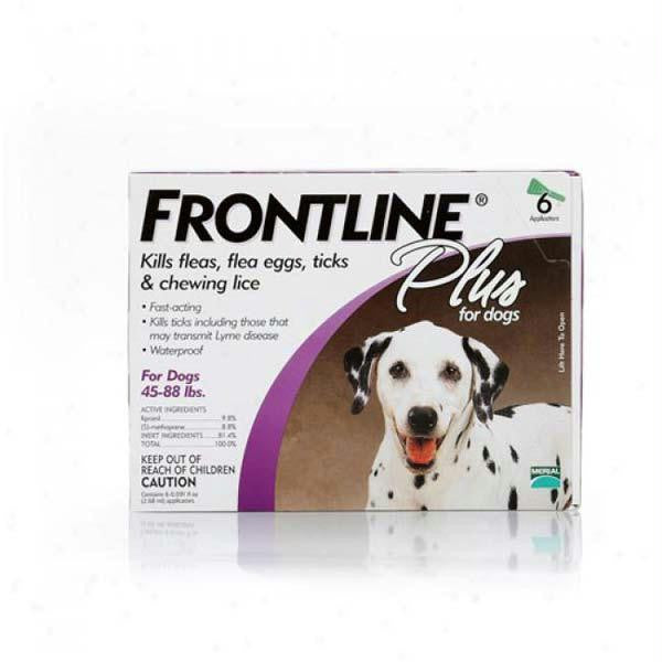 Frontline Flea Control Plus For Dogs And Puppies 45-88 Lbs 6 Pack