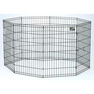 Midwest Black E-coat Pet Exercise Pen 8 Panels Black 24" X 30"