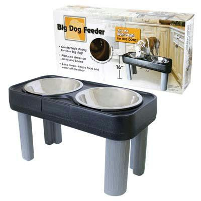 Our Pets Big Dog Feeder Black - Gray 27" X 13" X 16"