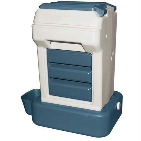 Bergan K-9 Cafe Tray Pack Pet Food Dispenser Gray - Blue 26" X 23.25" X 15"