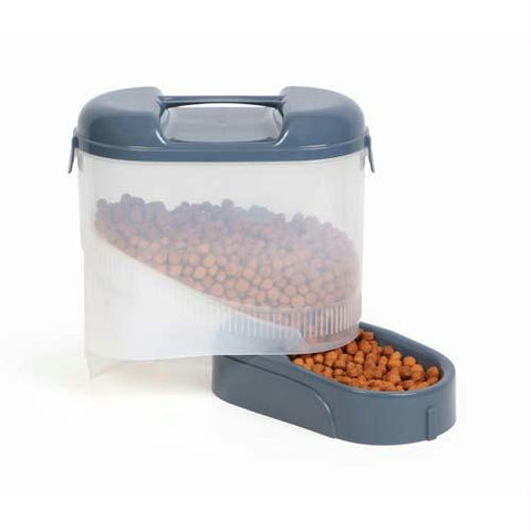 Bergan Pet Travel Feeder Blue 11.5" X 11.5" X 6.3"