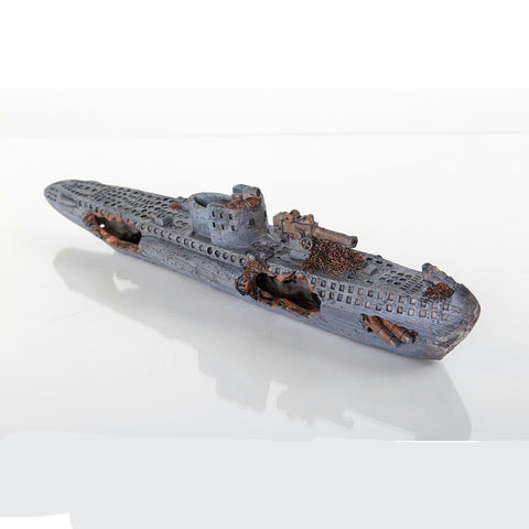 Biobubble Decorative Sunken U-boat 15" X 3" X 4"