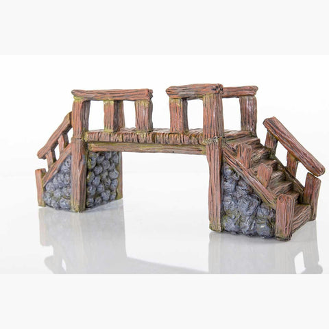 Biobubble Decorative Wood Bridge Large 16" X 5.25" X 7"