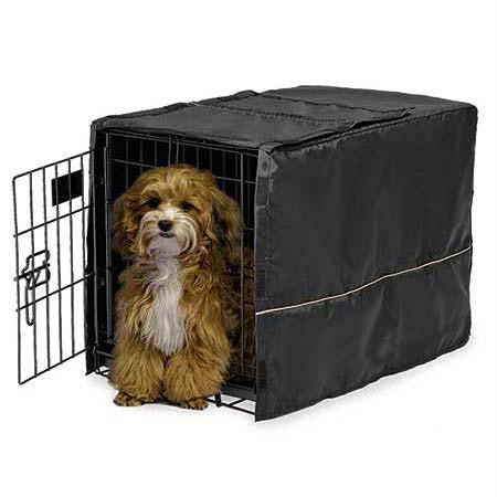 Midwest Quiet Time Pet Crate Cover Black 23" X 13.5" X 15"