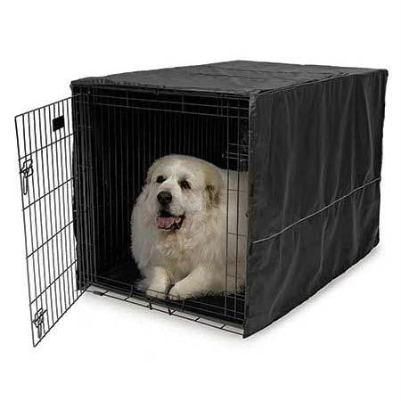 Midwest Quiet Time Pet Crate Cover Black 48.5" X 31" X 31"