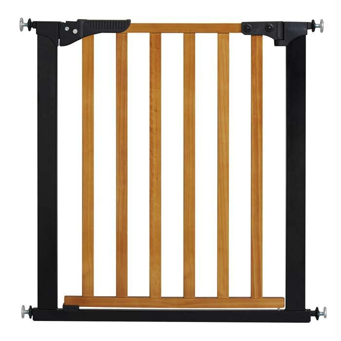 Kidco Designer Pressure Mounted Gateway Pet Gate Oak - Black 29" - 27" X 29.5"