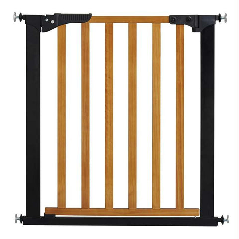 Kidco Designer Pressure Mounted Gateway Pet Gate Oak - Black 29" - 27" X 29.5"