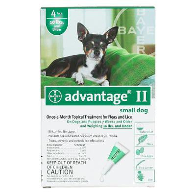 Advantage Flea Control For Dogs And Puppies Under 10 Lbs 4 Month Supply