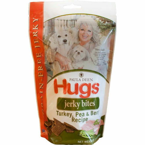 Hugs Pet Products Paula Dean Grain Free Jerky Bites Turkey And Pea 12 Oz. 9" X 5.5" X 2.5"