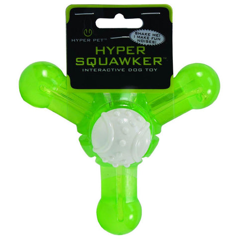 Hyper Pet Hyper Squawker Jack Dog Toy Green 5 X 2.52" X 2.52"