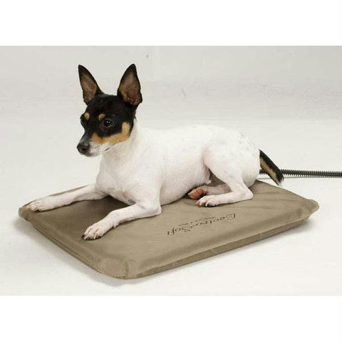 K&h Pet Products Lectro-soft Heated Outdoor Bed Small Tan 14" X 18" X 1.5"