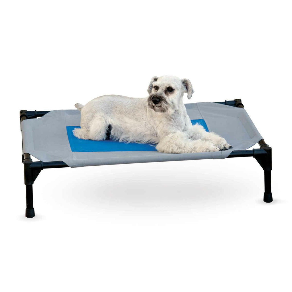 K&h Pet Products Coolin' Pet Cot Medium Gray - Blue 25" X 32" X 7"