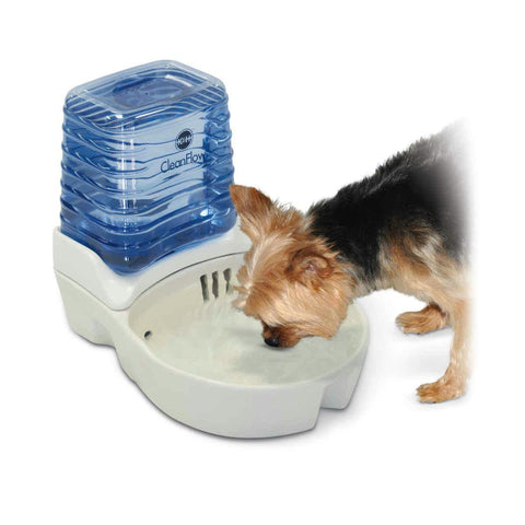 K&h Pet Products Cleanflow Dog Ceramic Fountain With Reservoir 170 Oz. Small Off-white 11.5" X 9" X 10.5"