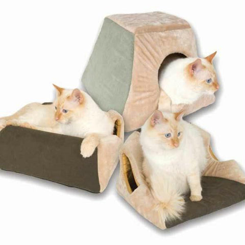 K&h Pet Products Thermo Kitty Cabin Mocha 16" X 16" X 13"