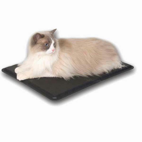 K&h Pet Products Outdoor Heated Kitty Pad Black 12.5" X 18.5" X 0.5"