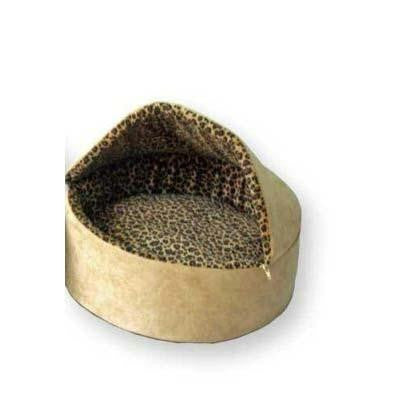 K&h Pet Products Thermo-kitty Bed Deluxe Hooded Small Tan 16" X 16" X 14"