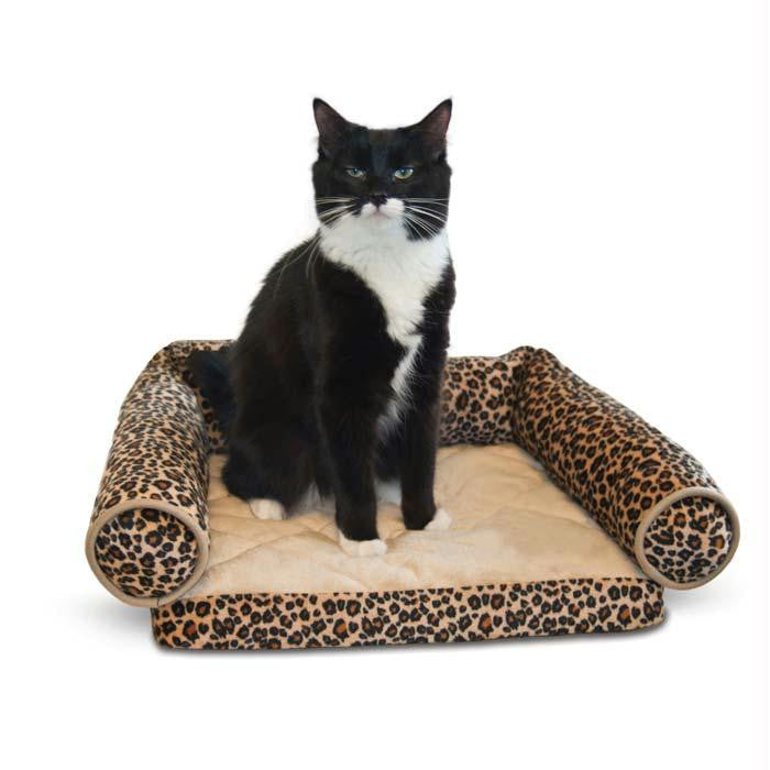 K&h Pet Products Lazy Lounger Cat Bed Leopard 14" X 16" X 5.5"