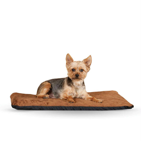 K&h Pet Products Ortho Thermo Pet Bed Medium Chocolate - Coral  17" X 27" X 3"