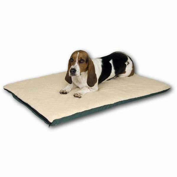 K&h Pet Products Ortho Thermo Pet Bed Large White - Green 24" X 37" X 3"