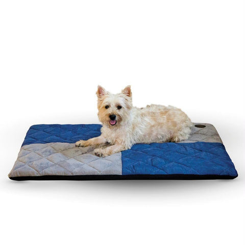 K&h Pet Products Quilted Memory Dream Pad 0.5" Medium Blue - Gray 27" X 37" X 0.5"