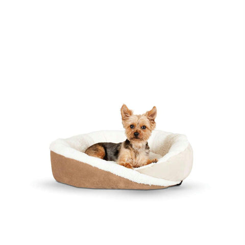 K&h Pet Products Huggy Nest Pet Bed Small Tan - Caramel 22" X 19" X 6"