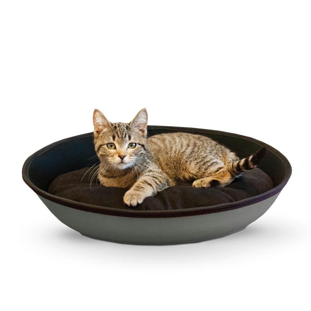 K&h Pet Products Mod Sleeper Cat Bed Small Gray - Black 18.5" X 14"