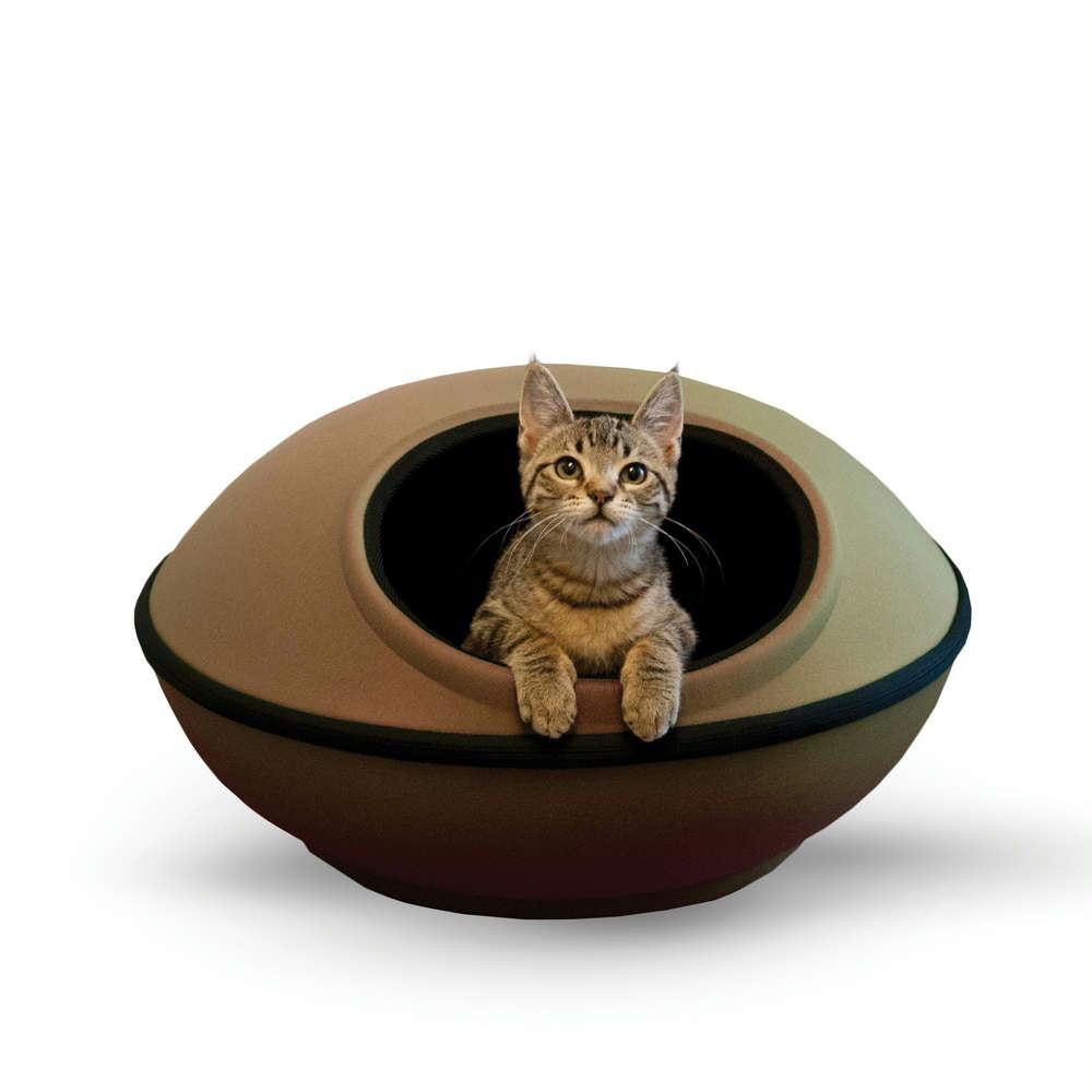 K&h Pet Products Mod Dream Pods Cat Bed Tan - Black 22" X 22" X 11.5