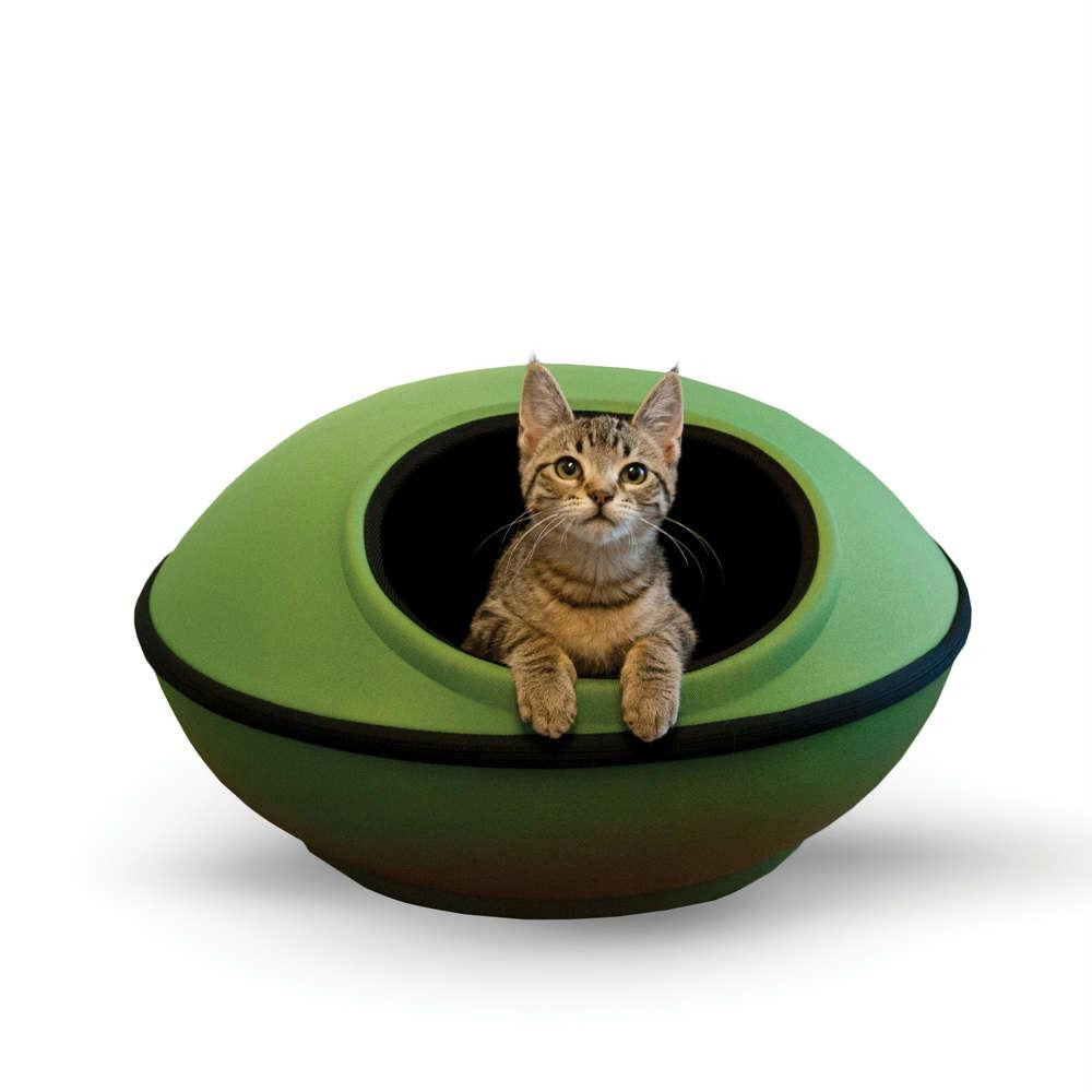 K&h Pet Products Mod Dream Pods Cat Bed Green - Black 22" X 22" X 11.5