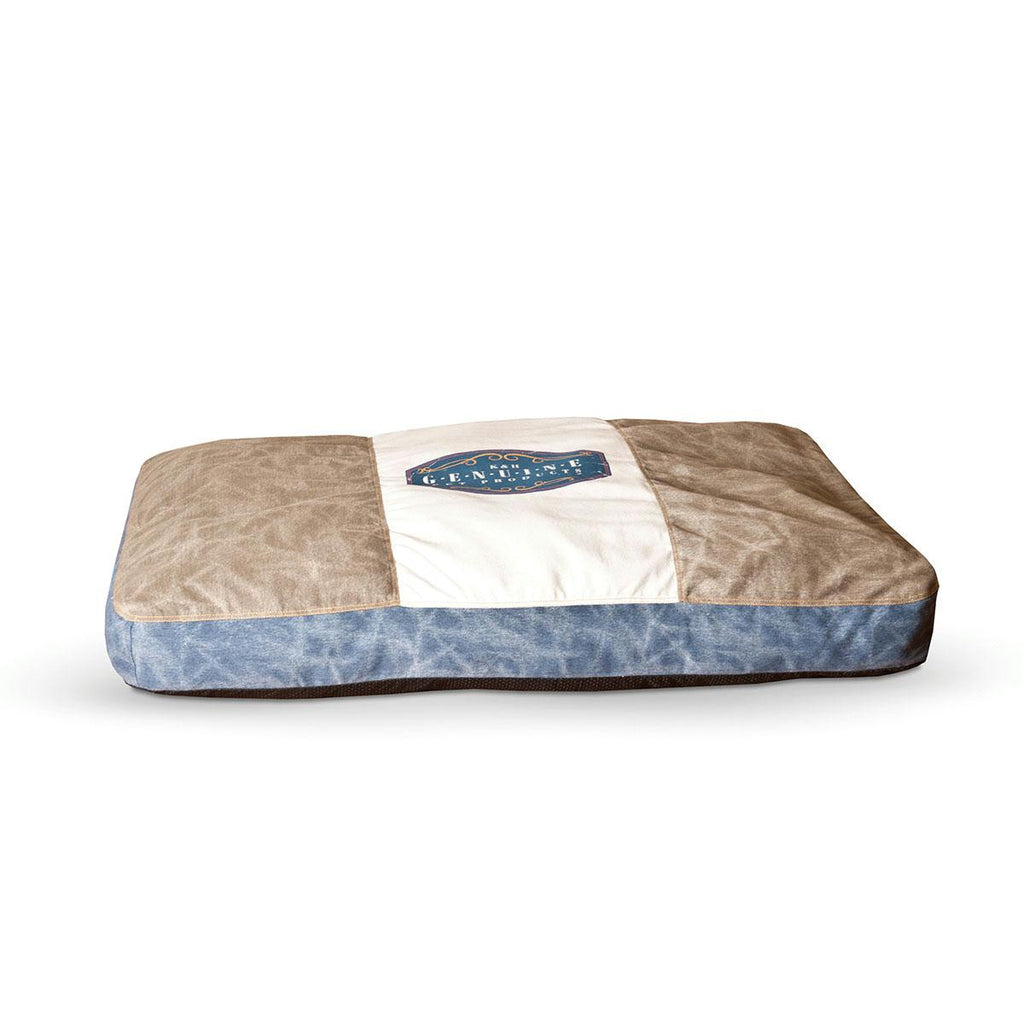 K&h Pet Products Vintage Classic Pet Bed Genuine Logo Large Gray - Blue 32" X 48" X 4"